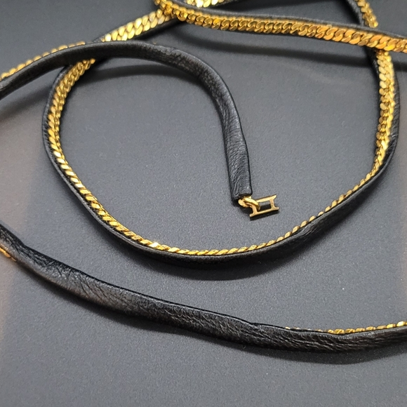 Vita Fede Monaco Leather Capri Wrap Bracelet with Gold-Tone Chain - Picture 4 of 4